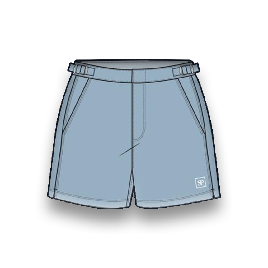 Seaport Studio – Signature Teal Buckle Short